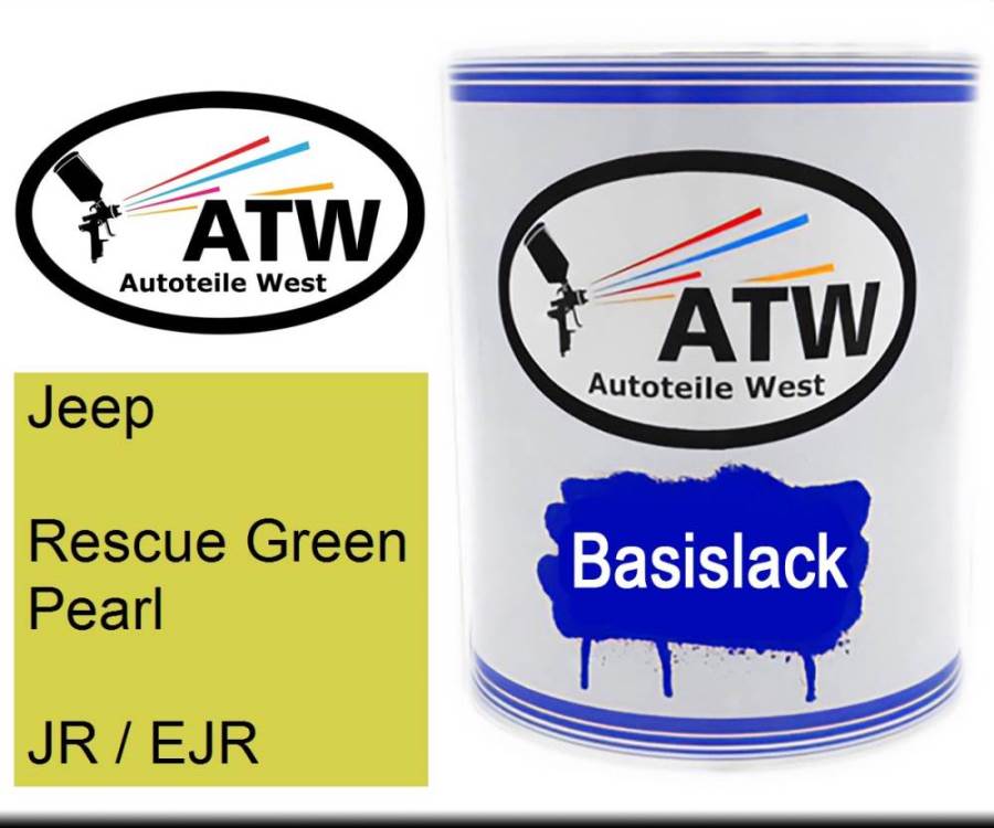 Jeep, Rescue Green Pearl, JR / EJR: 1L Lackdose, von ATW Autoteile West.